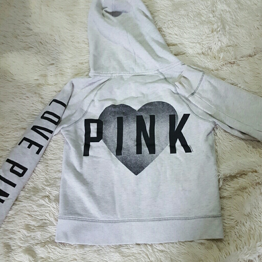 Victoria secret pink zip ombre hoodie sweatshirt m